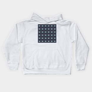 Pattern with human eye Kids Hoodie